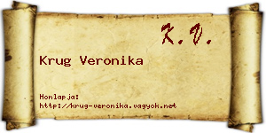 Krug Veronika névjegykártya